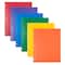 JAM Paper Primary Color Heavy Duty Plastic 3-Hole School Folders with Pockets, 6ct.